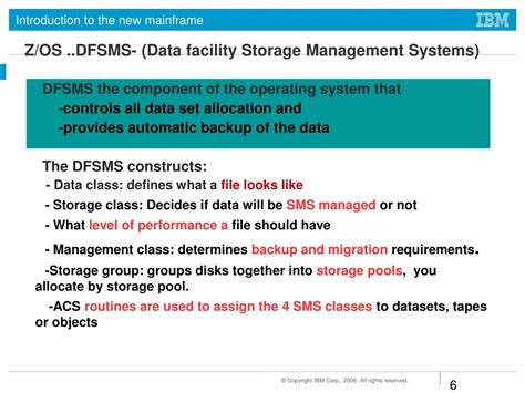 DFSMS, a z/OS Data Facility Product .